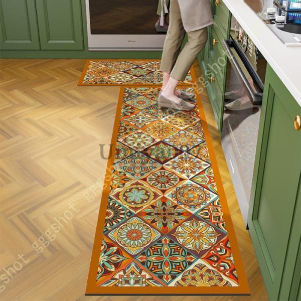 キッチンマット 低反発 立ち仕事 疲労軽減 拭ける 拭くだけ PVC マット 玄関マット お手入れ簡...