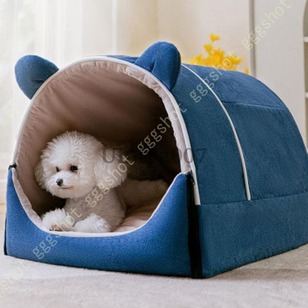 猫 ベッド 猫ハウス 冬 ドーム 小さめ 猫用ベッド ペットベッド 犬小屋 ドーム型 クッション ソ...