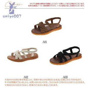 サンダル レディース ぺたんこ フラット ビー...の詳細画像4