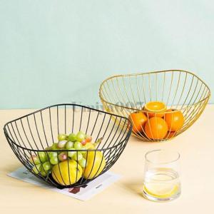 ゴールド ワイヤーバスケット 収納かご フード...の詳細画像1