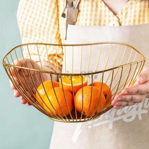 ゴールド ワイヤーバスケット 収納かご フード...の詳細画像2
