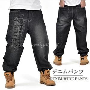 極太 デニム ジーンズ バギーパンツ パンツ メンズ ミリタリー 迷彩