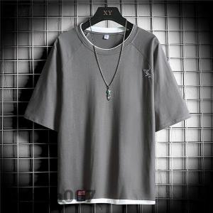 Tシャツ メンズ 半袖 レイヤード風 重ね着 ...の詳細画像3