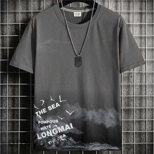 Tシャツ メンズ 半袖 レイヤード風 重ね着 ...の詳細画像4