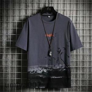Tシャツ メンズ 半袖 レイヤード風 重ね着 ...の詳細画像5