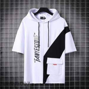 夏パーカー メンズ パーカー プルオーバー 切...の詳細画像5