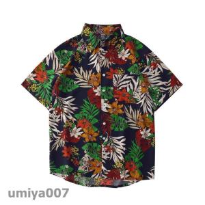 アロハシャツ メンズ 半袖シャツ ボタニカル柄...の詳細画像3