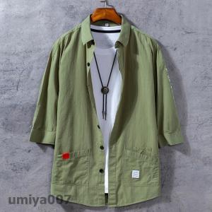 シャツ メンズ 夏服 七分袖シャツ カジュアル...の詳細画像4