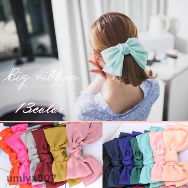 爆買 ヘアアクセサリー リボン バレッタ 大きい ヘアアクセサリー バレッタ 卒業式 春コーデ