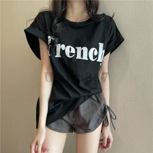 トップス レディース tシャツ 半袖 通学 通...の詳細画像2