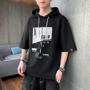 Tシャツ メンズ 半袖 フード付き フーディ ...の詳細画像2