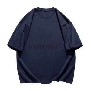 シャツ 半袖 メンズ 綿100% 無地 トップ...の詳細画像2