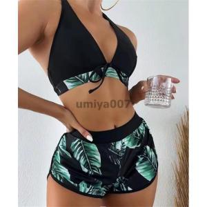 水着 レディース ビキニ 水着セット スイムウェア セクシー ホルターネック セパレート パッド付き ワイヤーなし 温泉着 ビーチ おしゃれ 夏 海