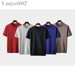 半袖ニット サマーニット メンズ トップス 春...の詳細画像3