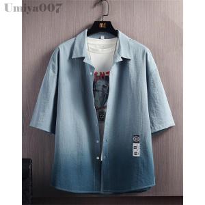 半袖シャツ メンズ 夏服 カジュアルシャツ 薄...の詳細画像4