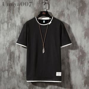 Tシャツ メンズ スリム tシャツ 半袖Tシャ...の詳細画像4