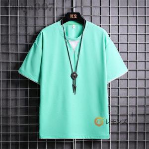 半袖Tシャツ メンズ おしゃれ レイヤード風 ...の詳細画像5