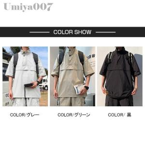 Tシャツ メンズ 日焼け止めtシャツ ハーフジ...の詳細画像2