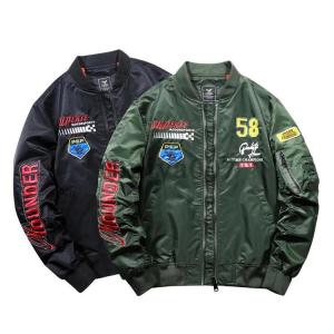 ma1 フライトジャケット メンズ 裏キルト ミリタリージャケット 立ち襟