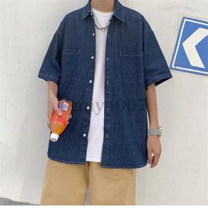 デニムシャツ メンズ デニム 半袖 トップス ...の詳細画像5