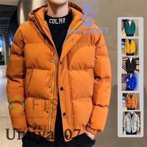 送料無料（一部除く） ダウンジャケット オレンジ×ネイビー SIZE L