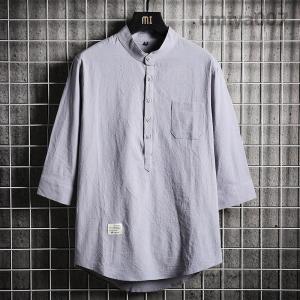 リネンTシャツ メンズ 半袖tシャツ Tシャツ...の詳細画像2