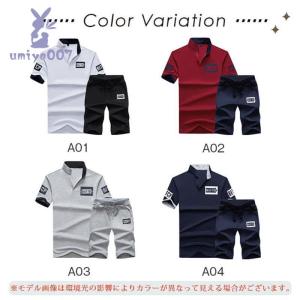 上下セット セットアップ メンズ 半袖 ゴルフ...の詳細画像5