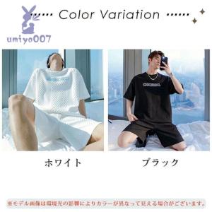 上下セット セットアップ メンズ 半袖 スウェ...の詳細画像3