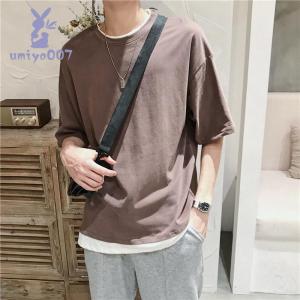 Tシャツ メンズ 半袖 フェイクレイヤード シ...の詳細画像4