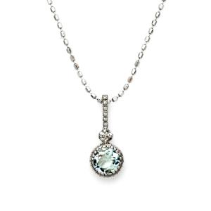 ペンダントトップ ペアシェイプ ダイヤモンド ネックレス PT900・K18 