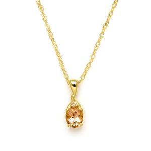 インペリアルトパーズ ペアシェイプ7×4㍉ K18ペンダントヘッド 楽天