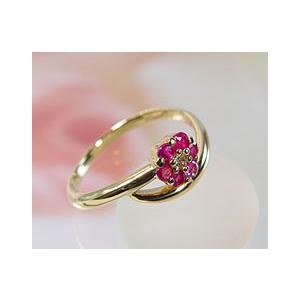 ルビー　ダイヤ　k18 リング　指輪 クラシックデザインリング 指輪 ルビー 0.58ct ダイヤモンド K18