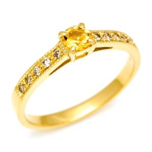 agete アガット K18PG 18金ピンクゴールド ダイヤ0.03ct リング 指輪