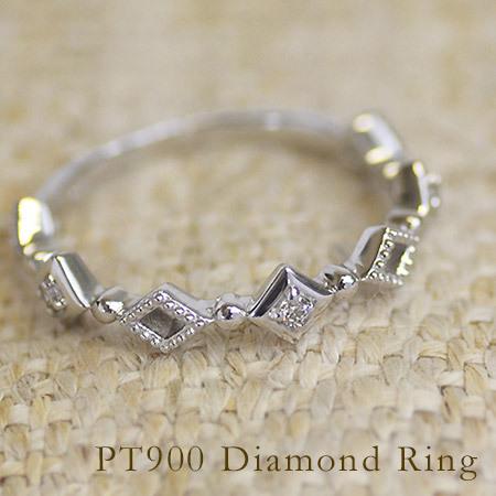 リング 指輪 ダイヤモンド プラチナ900 4月誕生石 プレゼント レディース PT900 Pt90...
