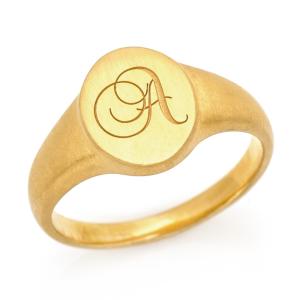 S”シグネットリング 10K GF 刻印 イニシャル ゴールドフィルド ピンキー B”18K GF 刻印 シグネットリング イニシャル ピンキー ゴールド