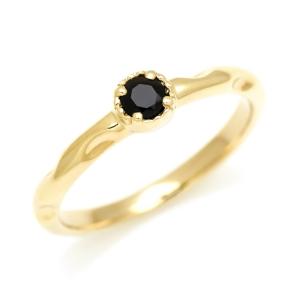 Lilas 指輪 リング OVオニキスメレブラックダイヤリング K10 