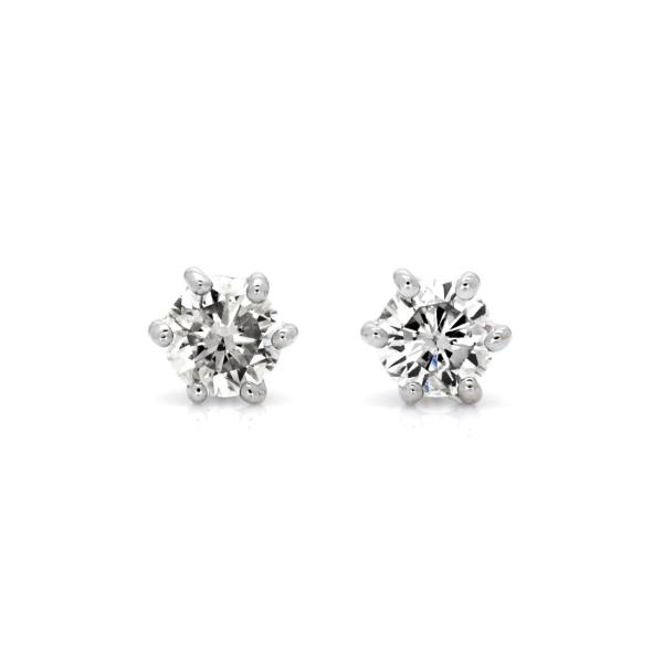 K18 ダイヤモンド 0.10ct ピアス 4月誕生石 アクセサリー 一粒ダイヤモンド