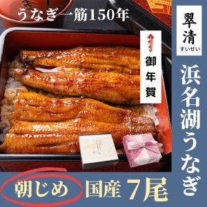 うなぎ 蒲焼 7尾 国産  鰻 ウナギ 高級 人気 美味しい 浜名湖 静岡 老舗 店舗 冷蔵 のし 熨斗 贈答 贈り物  お歳暮 ギフト お祝い お取り寄せ 内祝 地焼き
