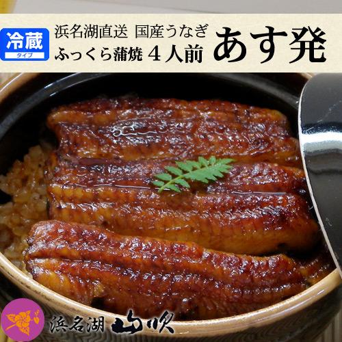 最短発送 国産うなぎ蒲焼き4人前 うなぎ浜名湖山吹