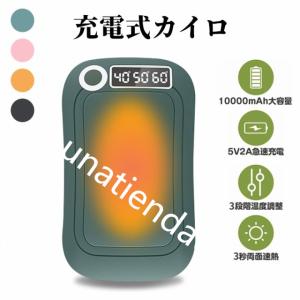 4色 充電式カイロ  電気カイロ 1台2役 10000mAh モバイルバッテリー