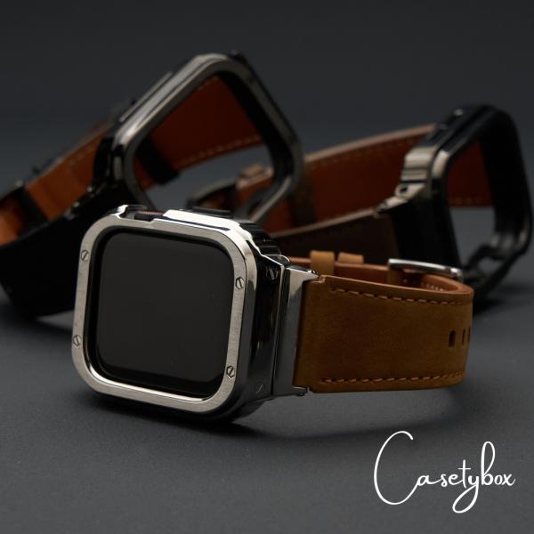 アップルウォッチ バンド メンズ apple watch バンド 一体式ベルト 一体型 高級 ステン...