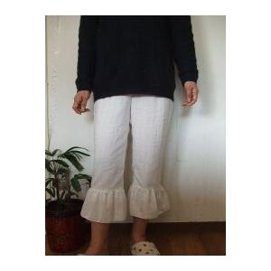 【大きいサイズ4L〜5L】333-608ダブルガーゼ・ペチパンツ(裾ギャザー切替)(16色)(日本製...