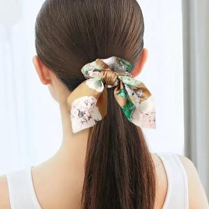 花柄 ヘアリング リボンシュシュ ポニーテール...の詳細画像2