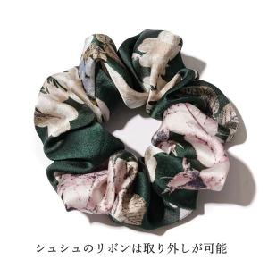 花柄 ヘアリング リボンシュシュ ポニーテール...の詳細画像4