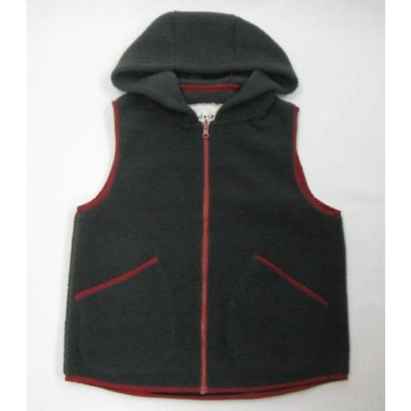 型紙/簡単ジップアップフードベスト/ニット地用パターン