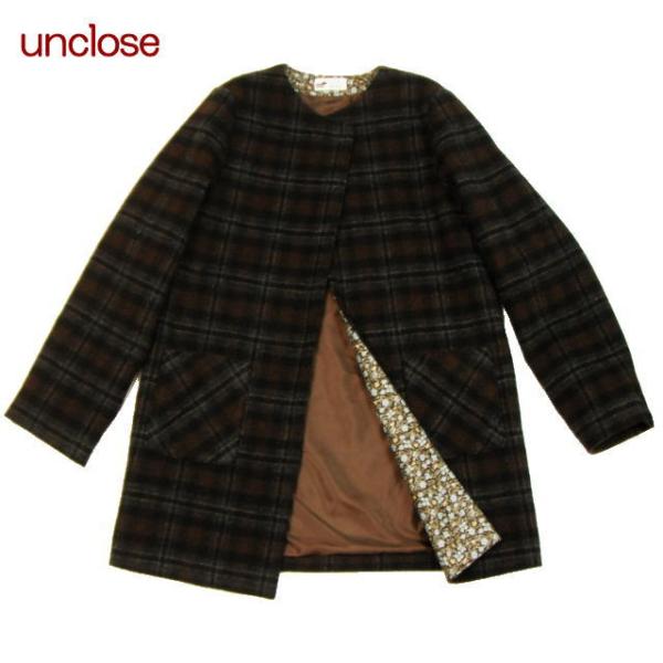 型紙/ミニマル・ノーカラーコート（裏有）大人婦人