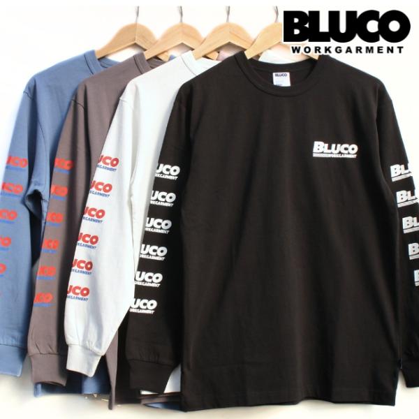 セール BLUCO ブルコ 長袖Tシャツ ロンT メンズ 袖プリント PRINT L/S TEE -...