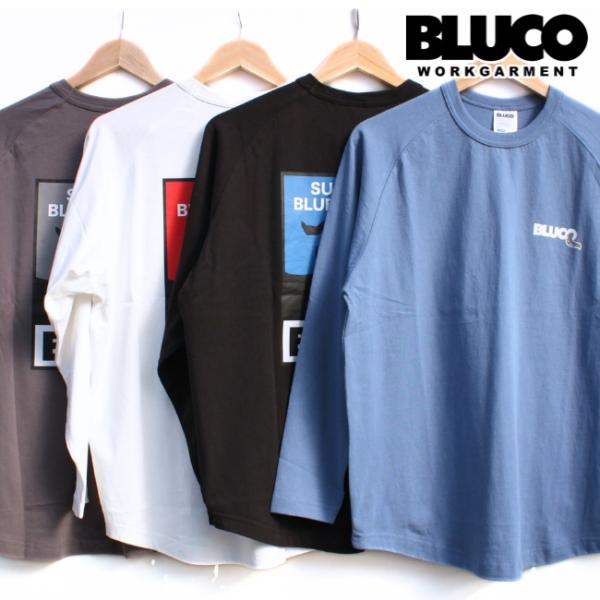 セール BLUCO ブルコ ラグラン長袖Tシャツ ロンT メンズ バックプリント PRINT L/S...