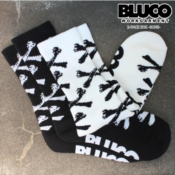 BLUCO ブルコ 2P ソックス 2-PACK SOX -Bone- 153-55-005 クルー...