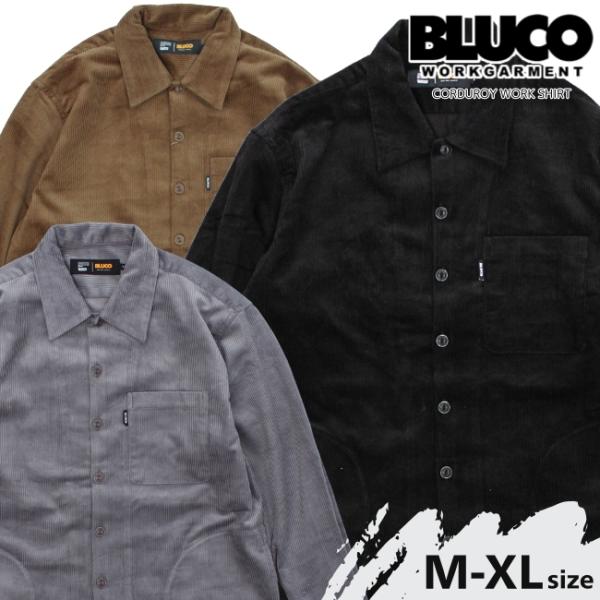 BLUCO ブルコ コーデュロイシャツ ワークシャツ メンズ 長袖シャツ CORDUROY WORK...